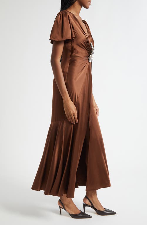 Cinq À Sept Kordyn Silk Maxi Dress In Brown