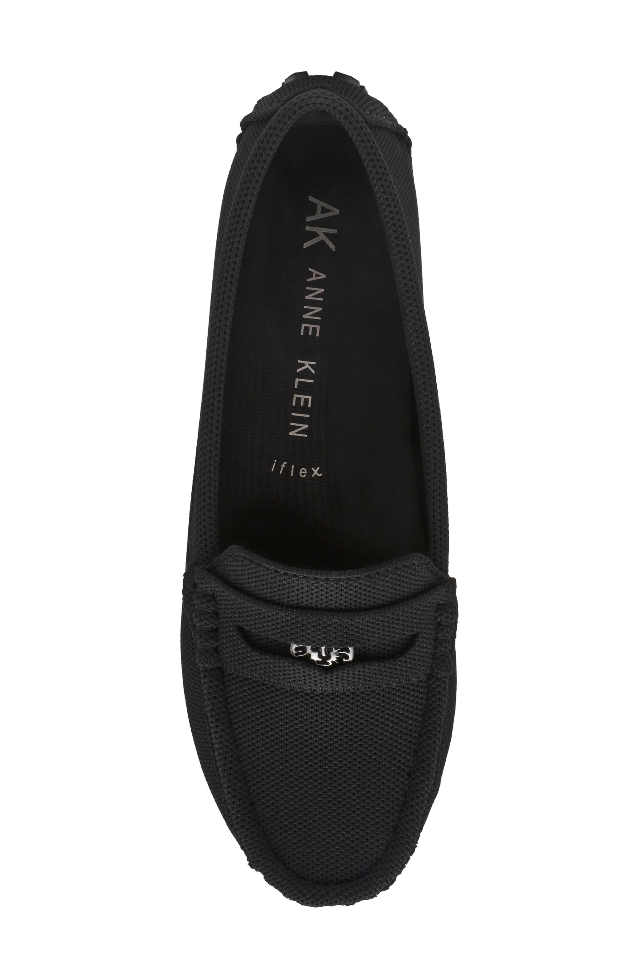 Anne Klein Skylar Knit Penny Loafer, Alternate, color, Black Knit