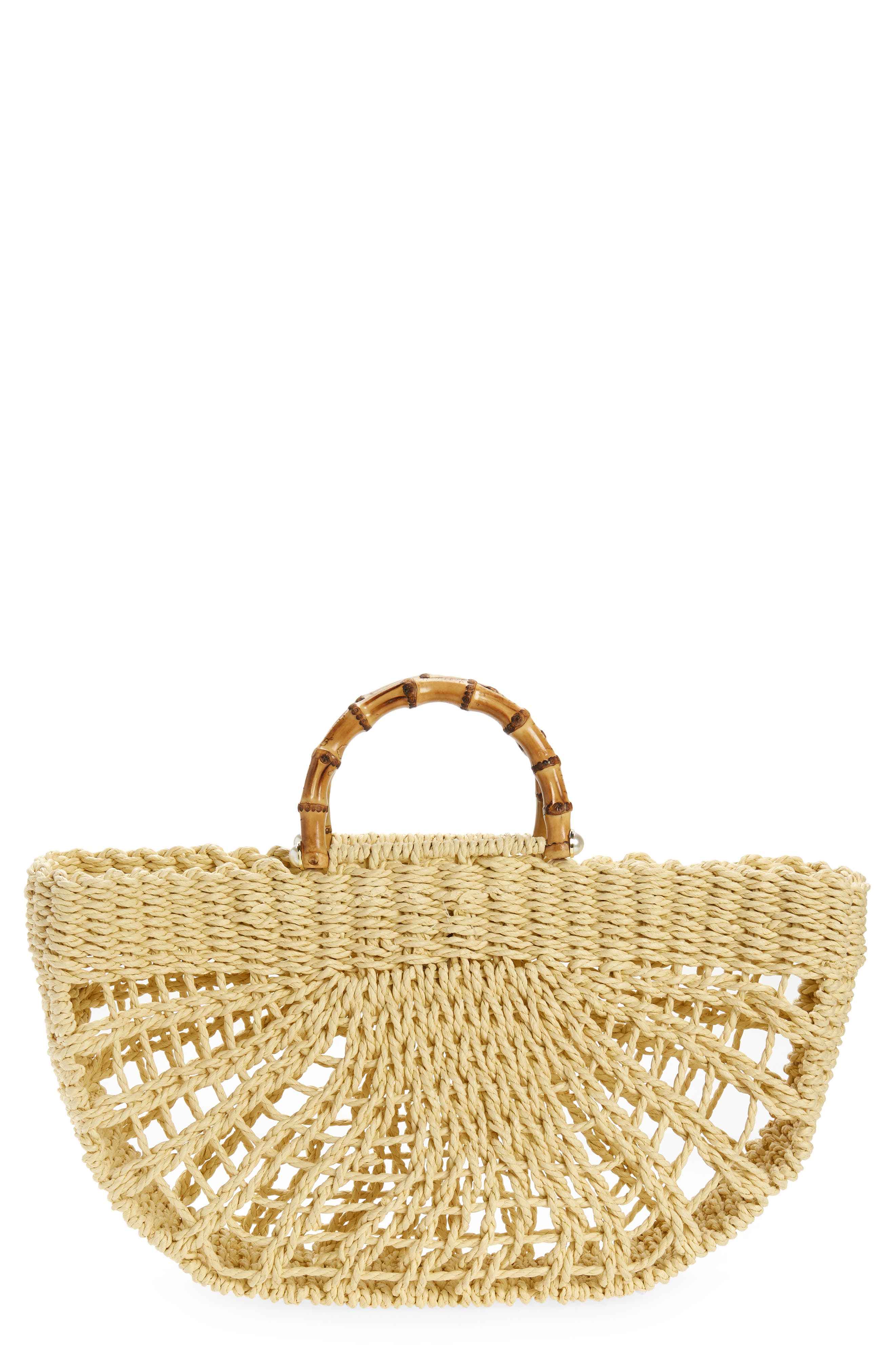 BTB Los Angeles Straw Tote, Main, color, 