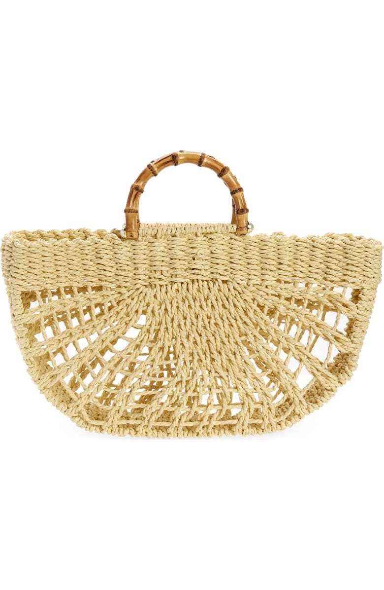 BTB Los Angeles Straw Tote, Main, color,