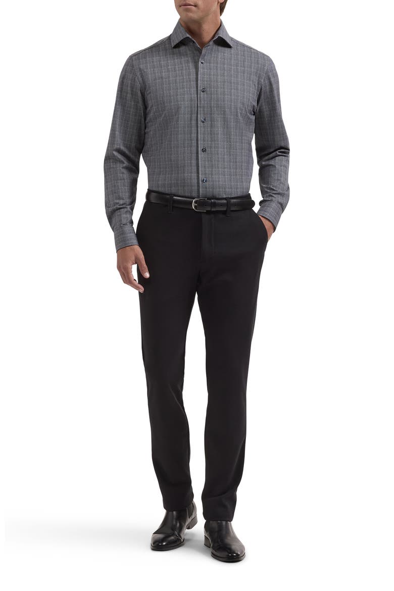 Devon OoohCotton® Print Button-Up Shirt, Alternate, color, NAVY
