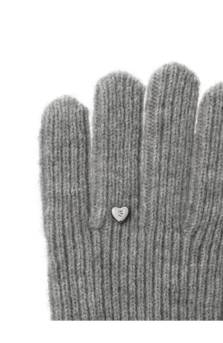 Stand Oil Heart Stud Knit Gloves, Alternate, color,
