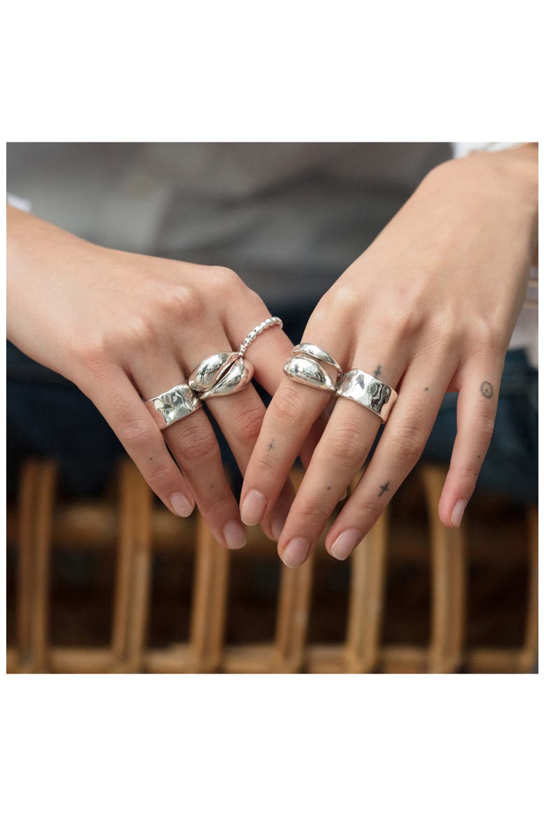 Gaia Dome Ring, Alternate, color, SILVER