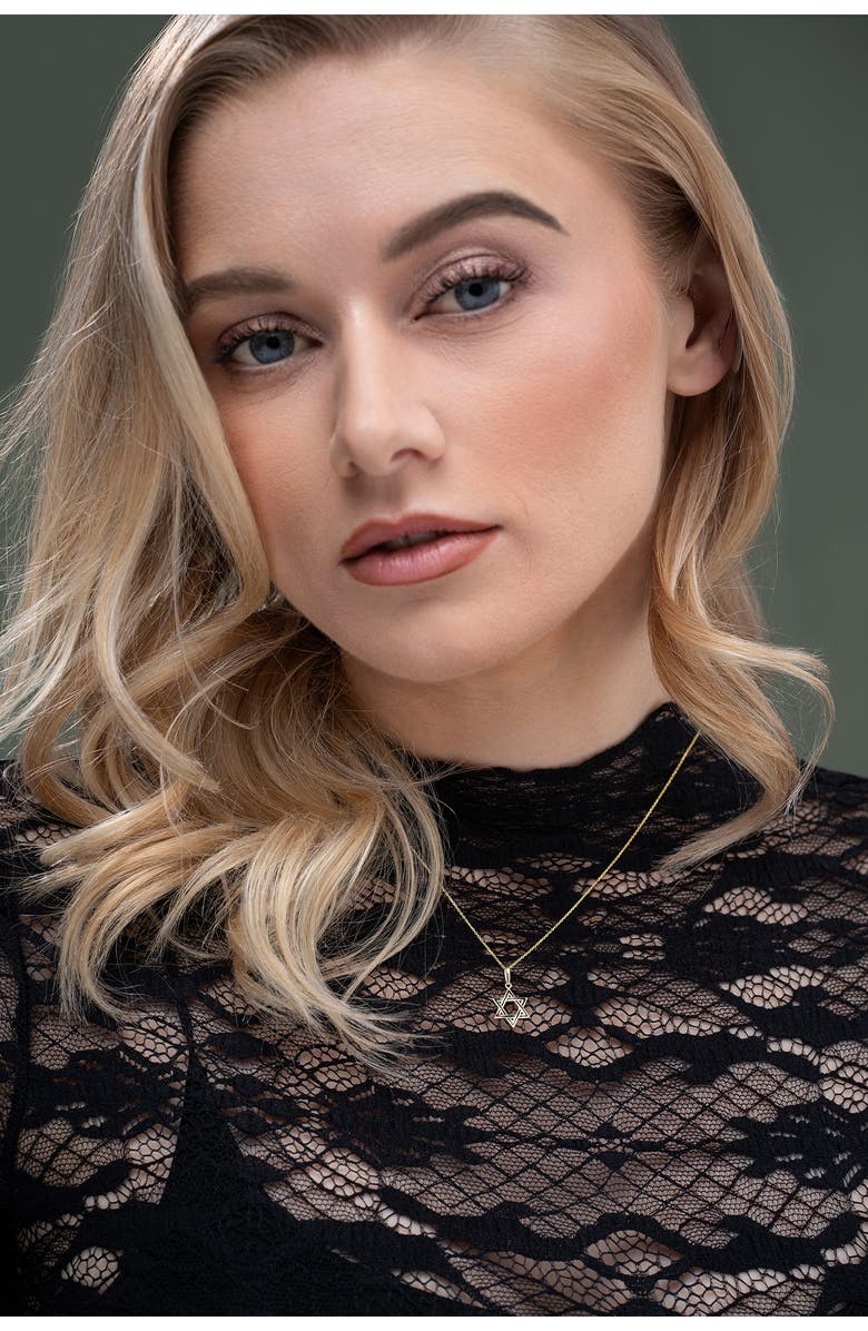 Bony Levy 14K Gold Star of David Pendant Necklace, Alternate, color, 14K Yellow Gold