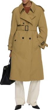 Burberry Long Canvas Fitzrovia Trench Coat with Warmer