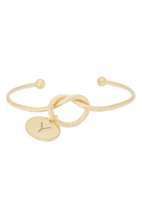 Love Knot Initial Bracelet