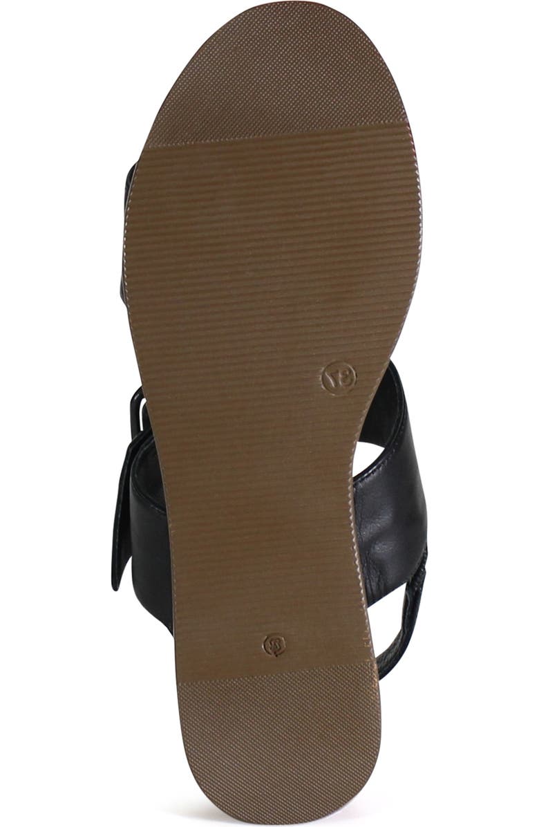 DibaTrue SEEN IT ALL Leather Double Strap, Slingback Wedge, Alternate, color, Black