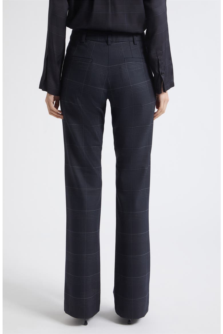 Galante Plaid Wool Blend Straight Leg Pants, Alternate, color, NAVY