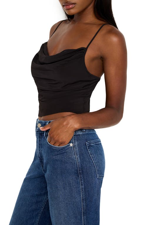 GOOD AMERICAN GOOD AMERICAN COWL NECK BIAS CUT CHIFFON CAMISOLE