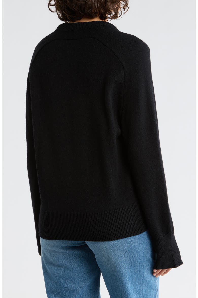 Crewneck Sweater, Alternate, color, BLACK