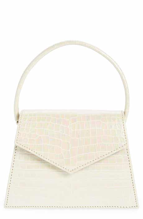 Anima Iris The Zaza Croc Embossed Leather Top Handle Bag
