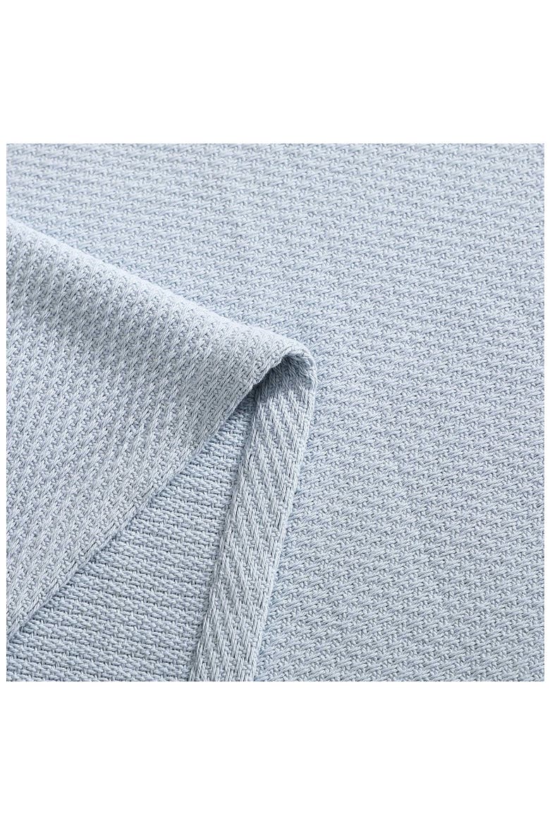 SOLID COTTON PIQUE BLANKET, Alternate, color, BLUE