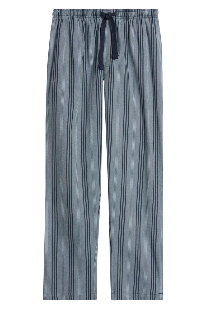 Saltwater Stripe Woven Cotton Lounge Pants, Alternate, color, DENIM STRIPE