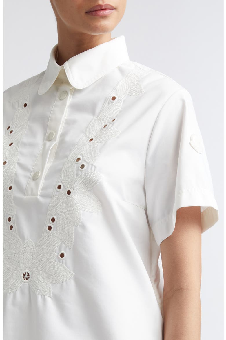 Eyelet Shift Dress, Alternate, color, WHITE