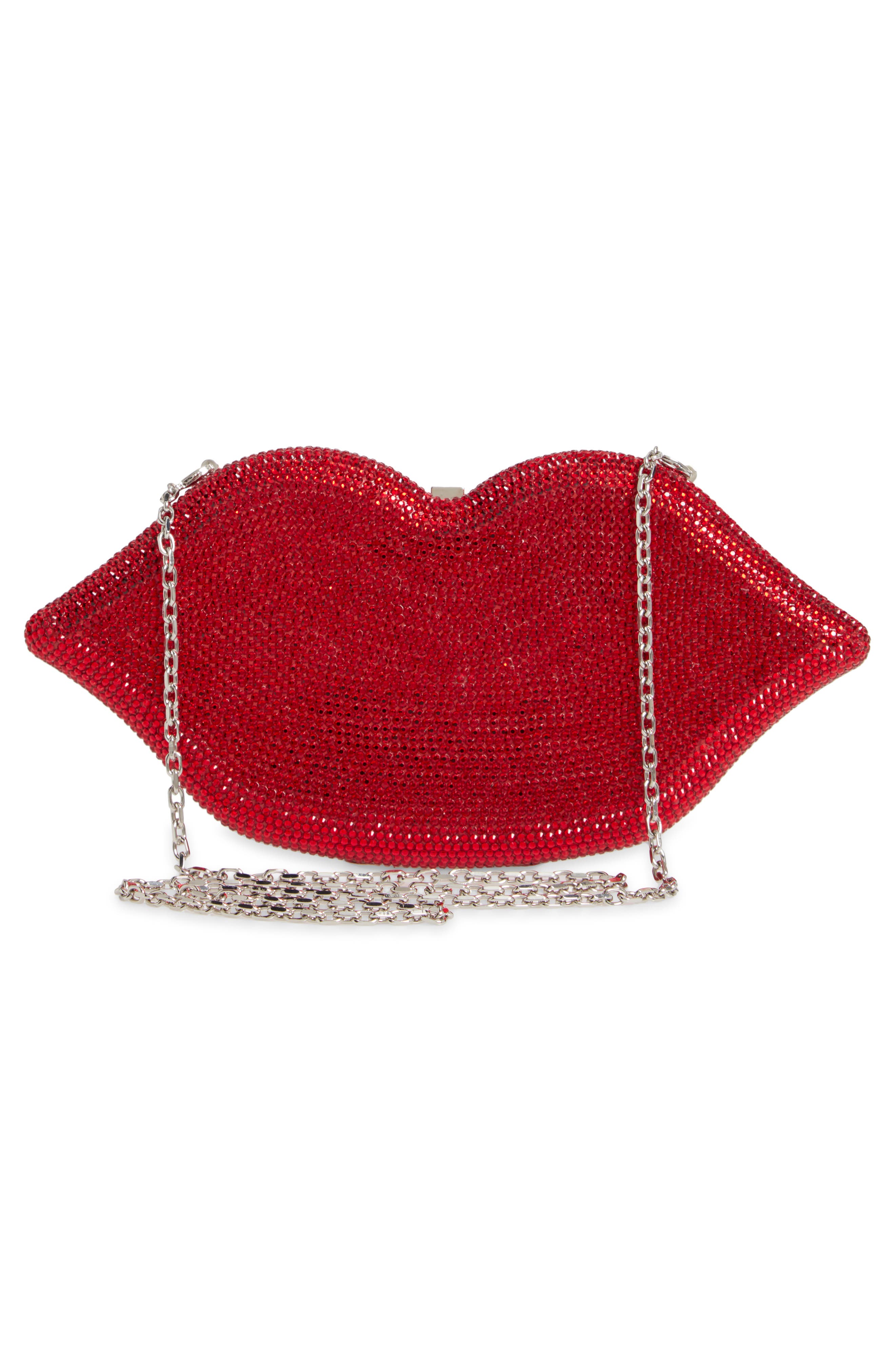 Judith Leiber Hot Lips Crystal Bag, Alternate, color, 