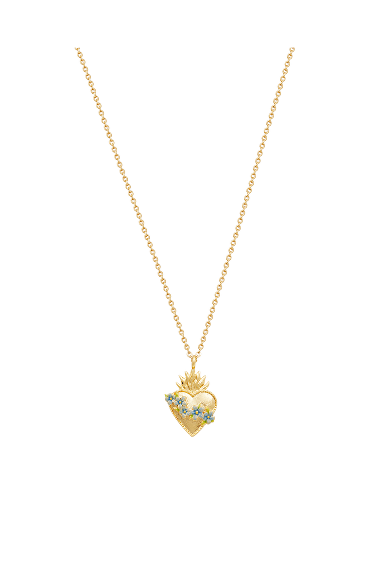 Sacred Heart Necklace, Main, color, Gold