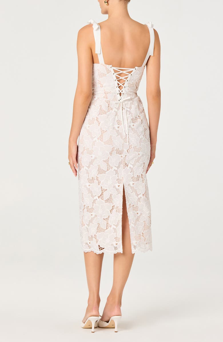 ASTR the Label Donne Lace Midi Dress, Alternate, color, White