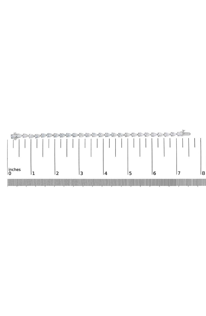 Haus of Brilliance IGI Certified 14K White Gold 8.0 Cttw Pear Cut Lab Grown Diamond Tennis Bracelet, Alternate, color, White Gold