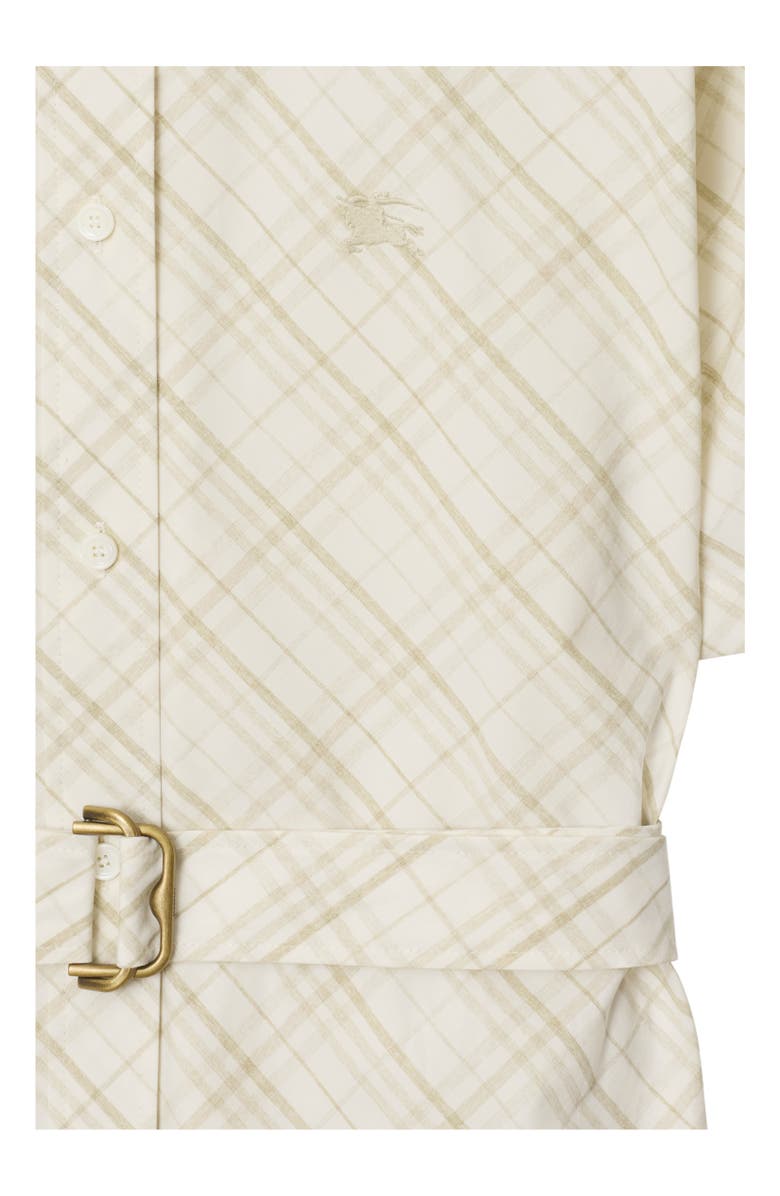 Burberry Check Cotton Shirt Dress, Alternate, color, Magnolia