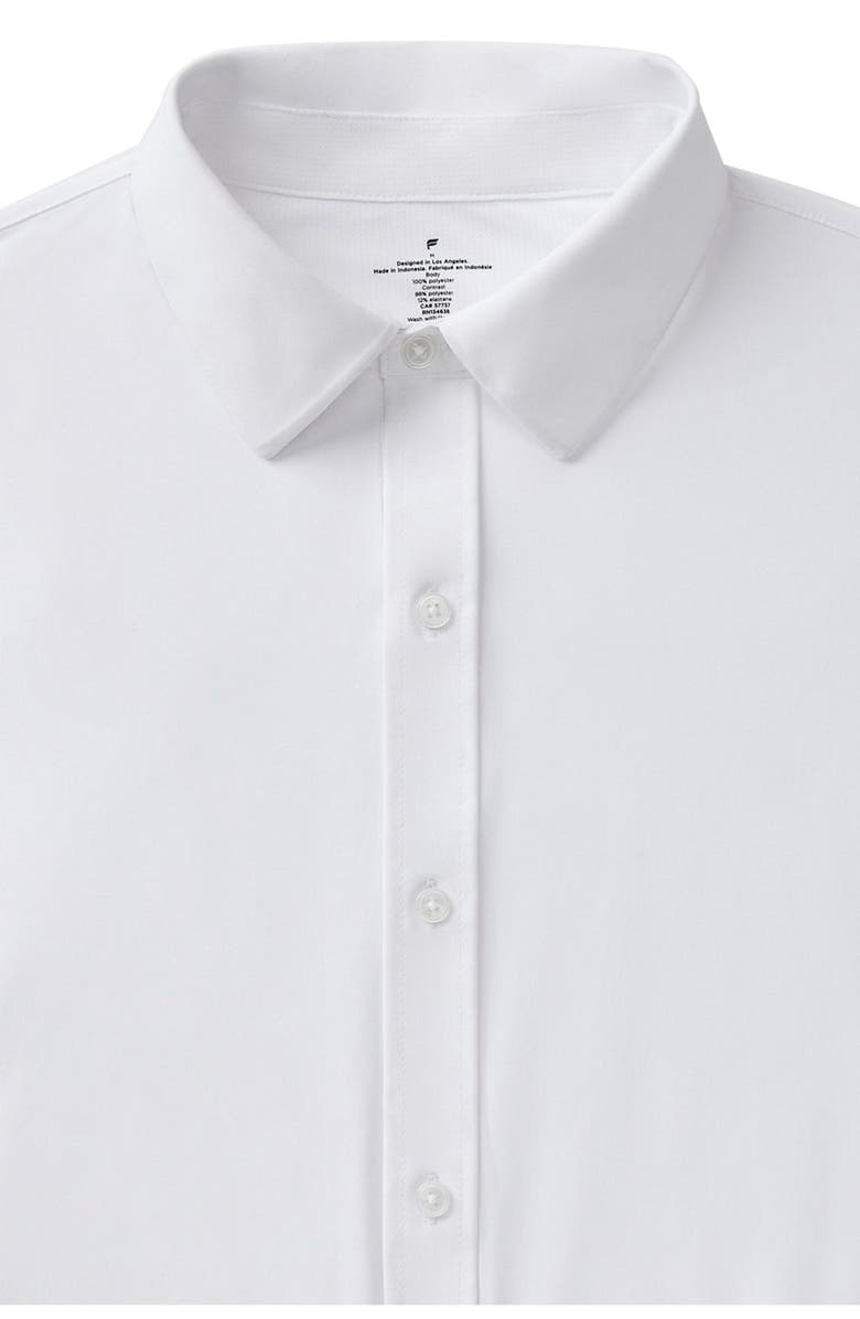 Fabletics The Don Short Sleeve Button Up, Alternate, color, Classic White