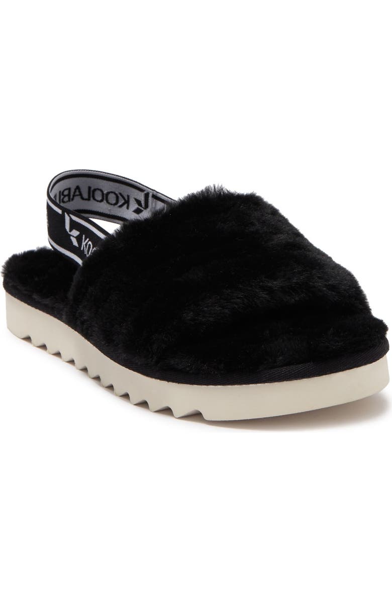 Koolaburra by UGG<sup>®</sup> Fuzz'n Faux Fur Slipper Sandal, Main, color,