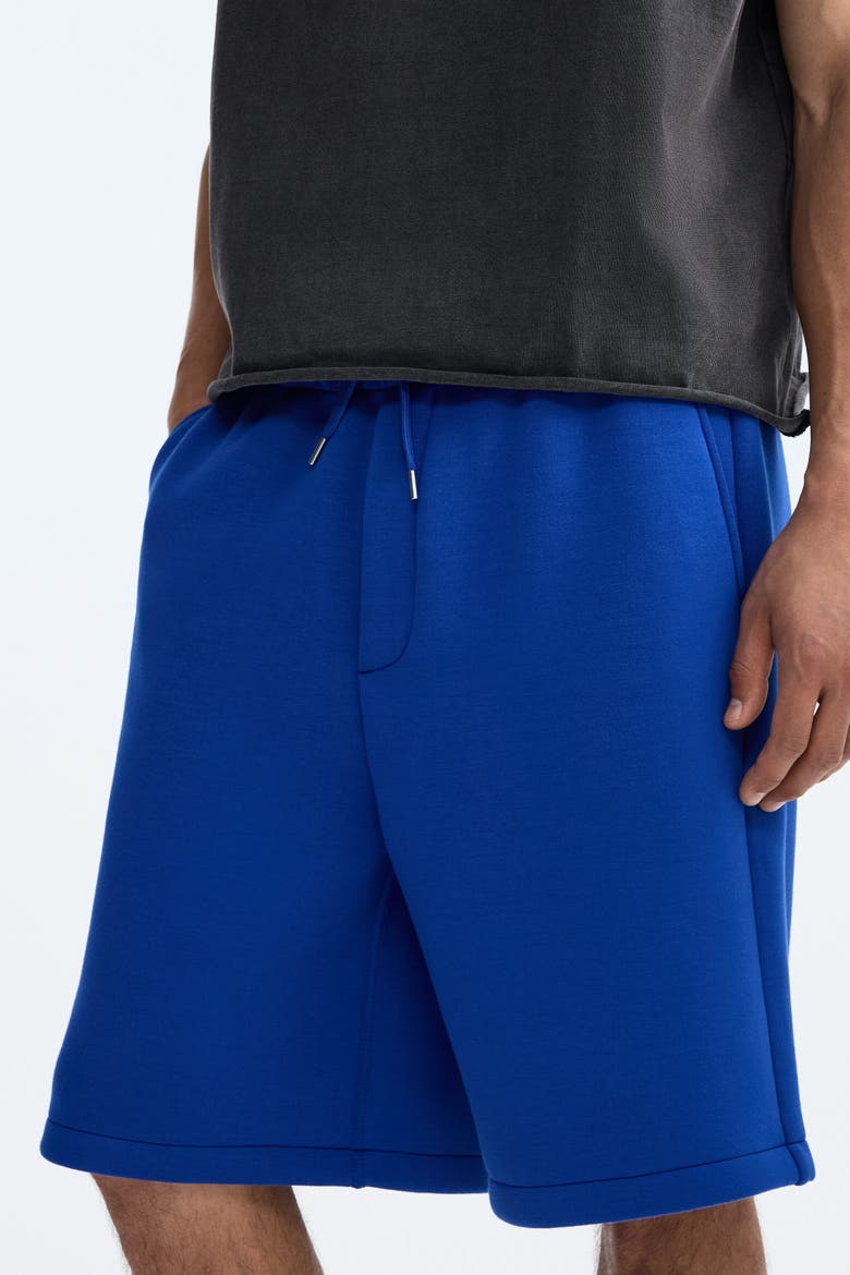 Relaxed-fit Scuba Knit Shorts, Alternate, color, Bright blue