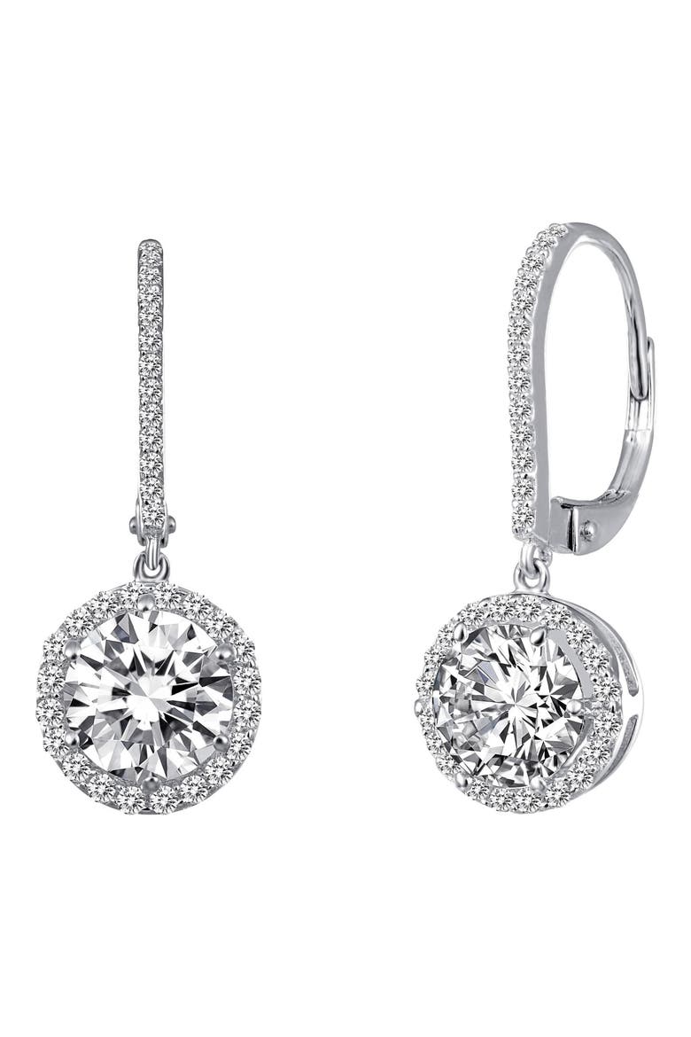 'Lassaire' Drop Earrings, Alternate, color, SILVER/ CLEAR