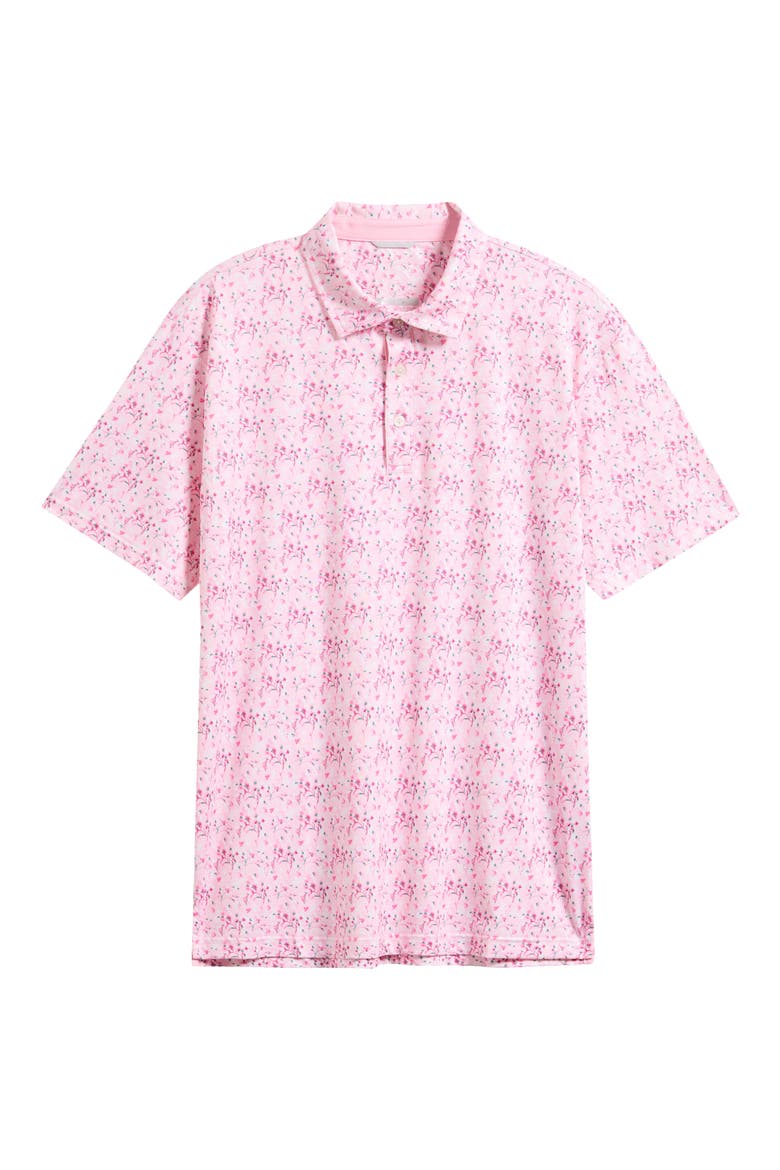 Sunday Floral Performance Golf Polo, Alternate, color, PINK