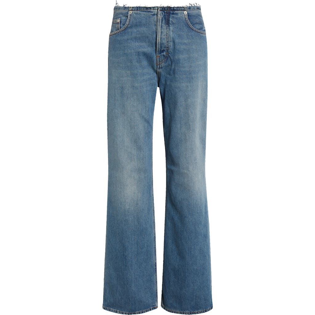 HAIKURE HAIKURE KOREA WB FRAY WAIST WIDE FLARE LEG JEANS