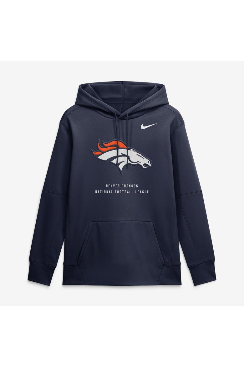Men's Nike Navy Denver Broncos Toss Sweep Therma-FIT Hoodie, Main, color, Navy