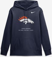 Nike Men's Nike Navy Denver Broncos Toss Sweep Therma-FIT Hoodie