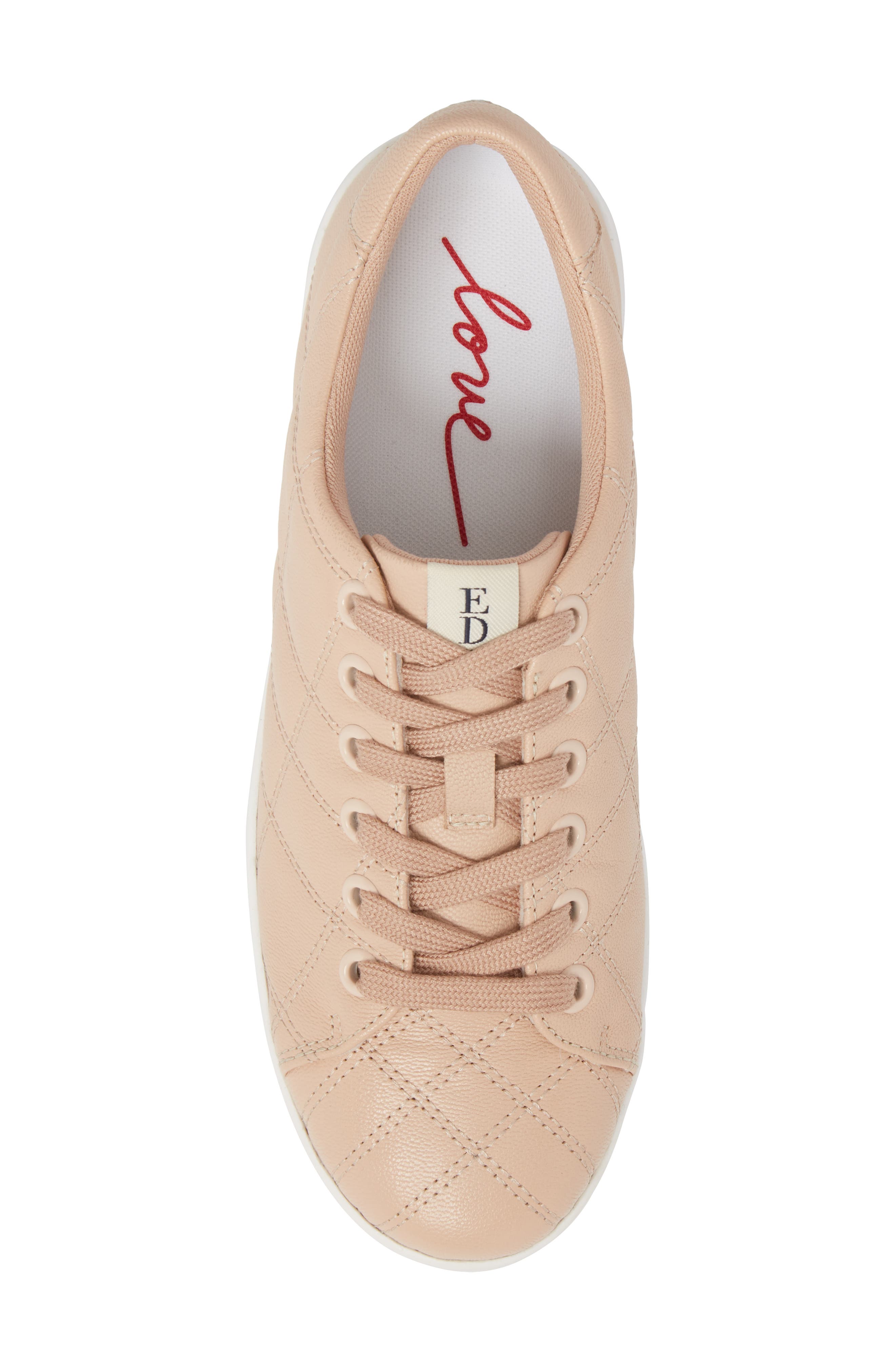 Crowley Quilted Sneaker, Alternate, color, MISTY ROSE LEATHER