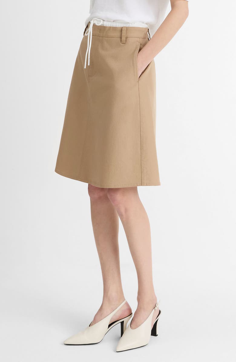 Vince Double Waist Drawstring Skirt, Alternate, color, Sandbar