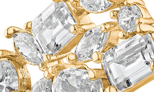 Cz By Kenneth Jay Lane Mixed Cubic Zirconia Cluster Stud Earrings In Gold