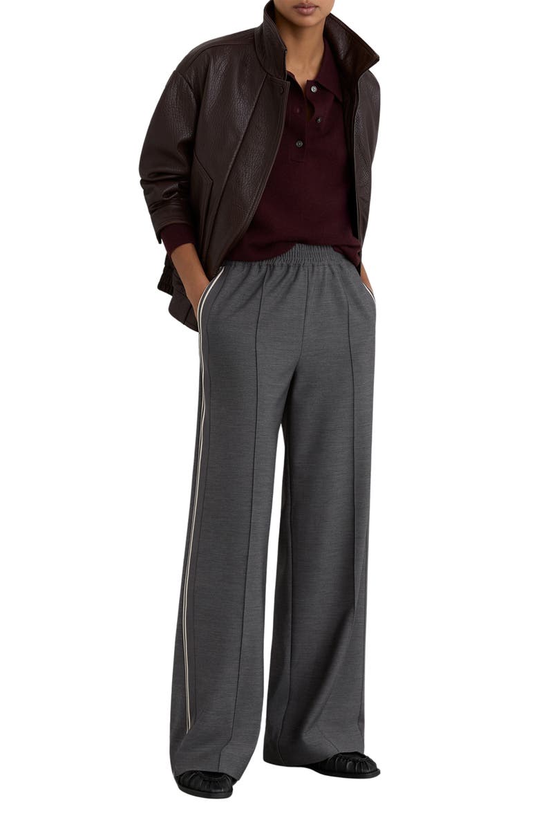 Reiss Marlow Pintuck Track Pants, Alternate, color, Grey