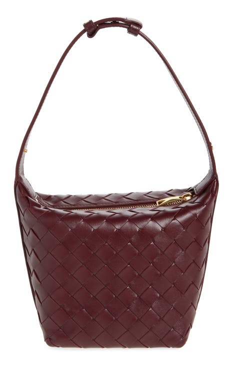 Rare Hogan Italian Leather Purse bag burgundy Nordstrom Free People 2024