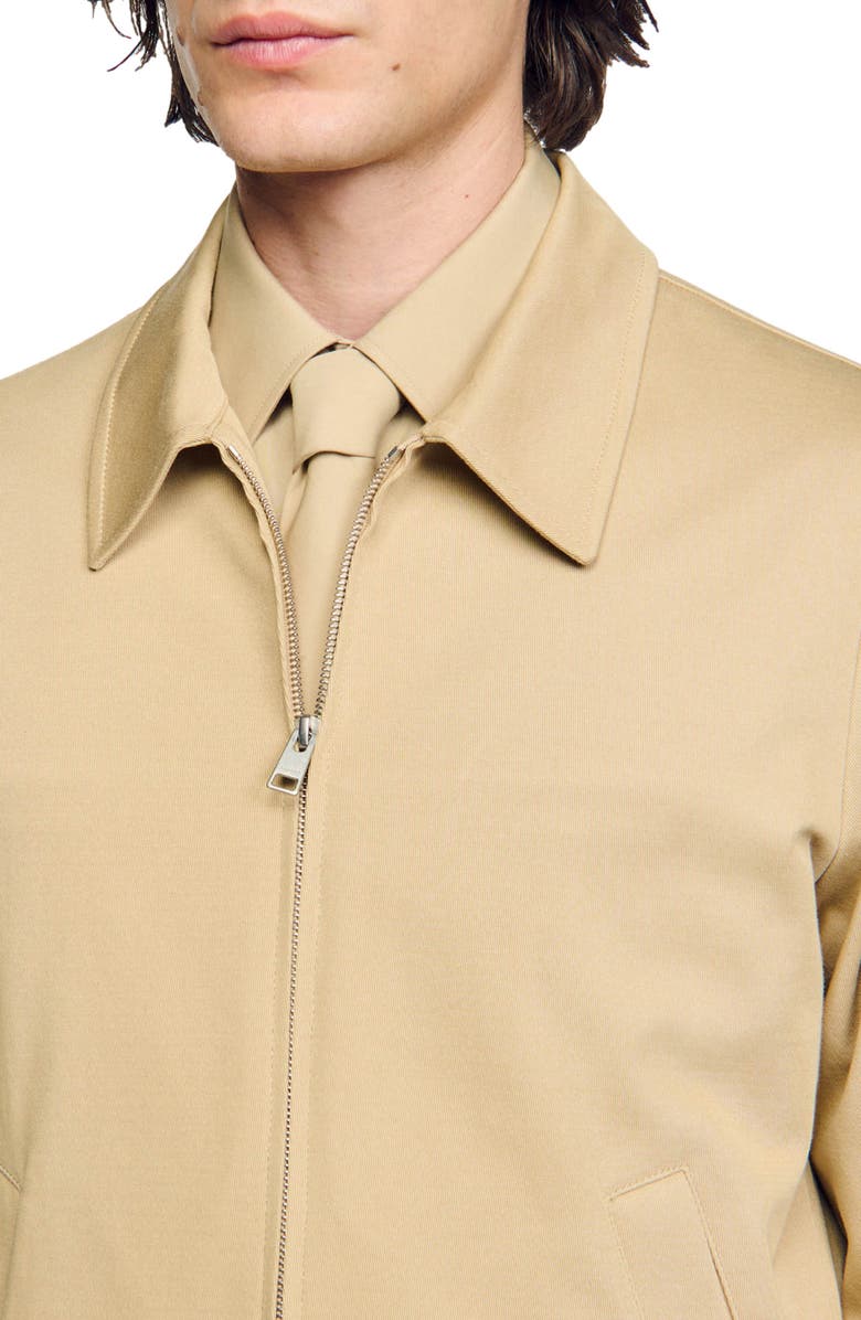 SANDRO Cotton Twill Zip Jacket, Alternate, color,