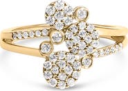 Haus of Brilliance Silver 1/2 Cttw Diamond Scatter Composite Bypass Ring