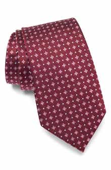Floral Neat Silk Tie