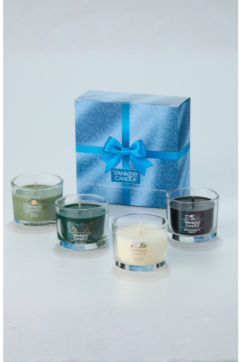 EveryDay Scented Votive Candle Gift Set - Sage & Citrus, Balsam Cedar, Coconut Beach, Midsummer's Night, Main, color, Multicolored