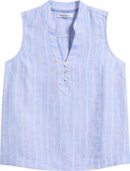 Tommy Bahama Sea Salt Stripe Sleeveless Linen Top