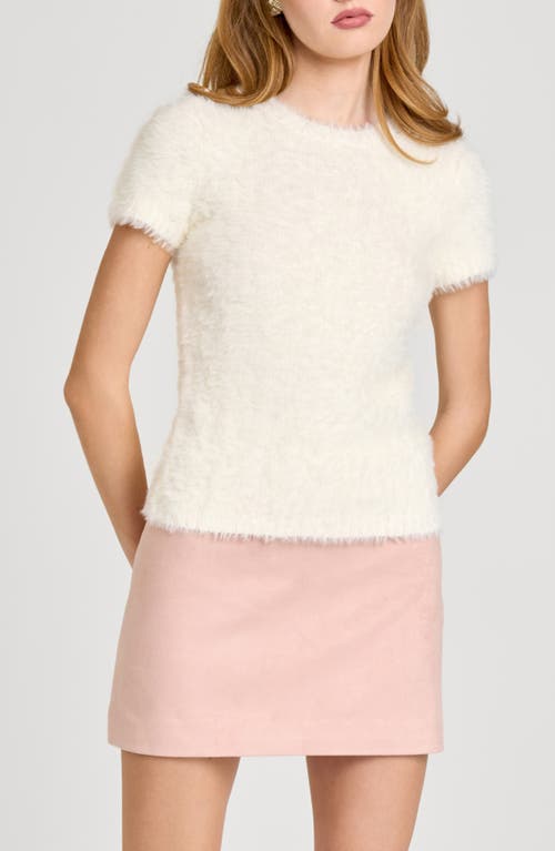 Wayf Hannah Short Sleeve Sweater In White