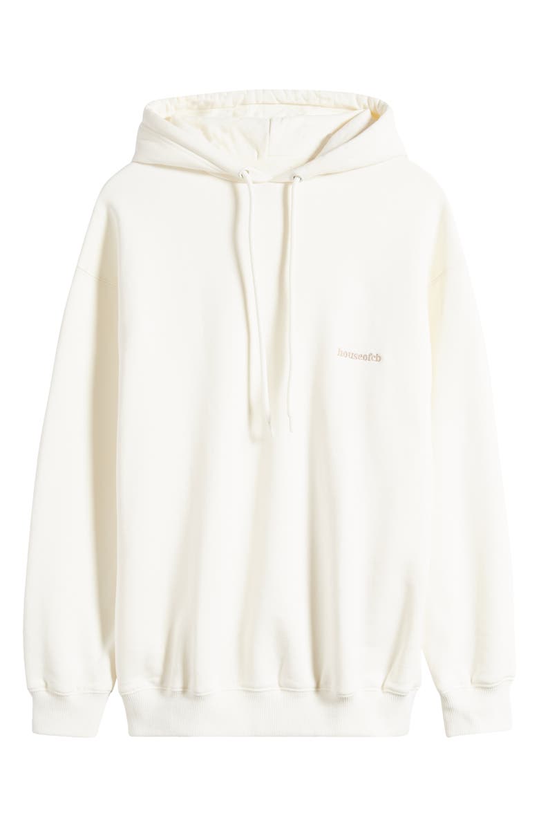 HOUSE OF CB Oversize Cotton Hoodie, Alternate, color, Off-White