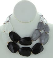 OLIVIA WELLES Riva Statement Earrings & Bib Necklace Set