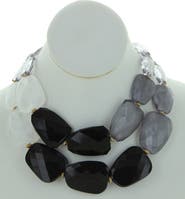 OLIVIA WELLES Riva Statement Earrings & Bib Necklace Set