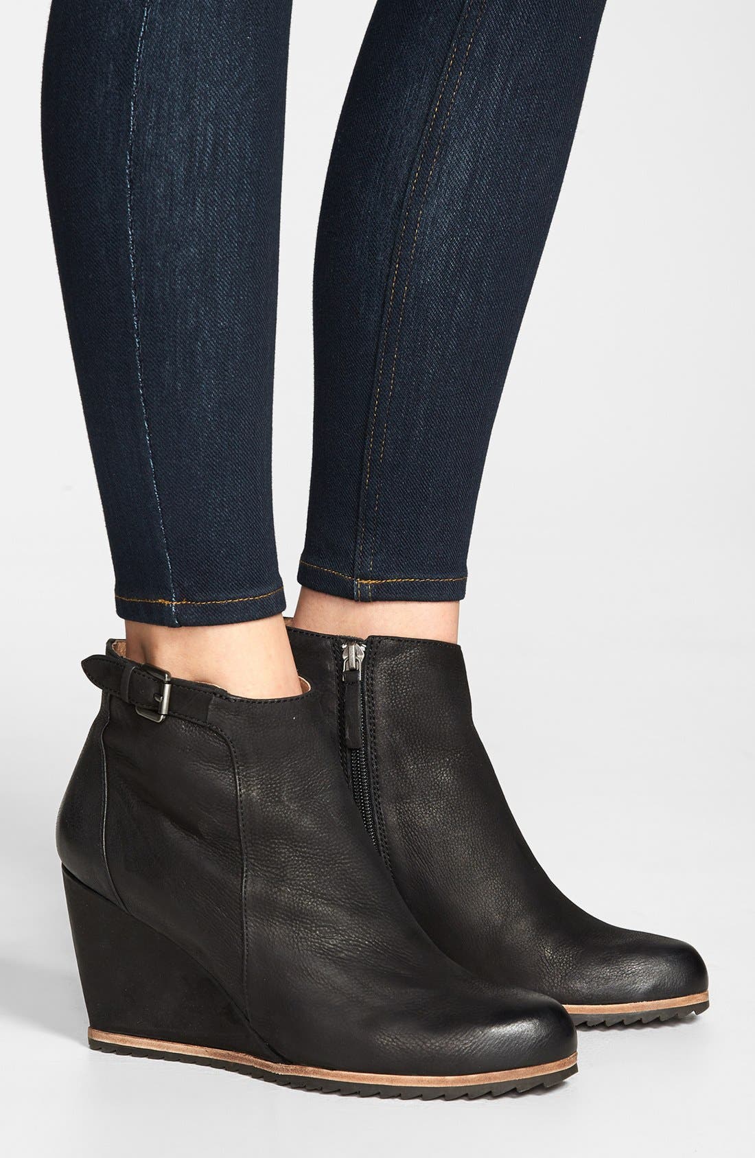 'Alaina' Bootie, Alternate, color, BLACK