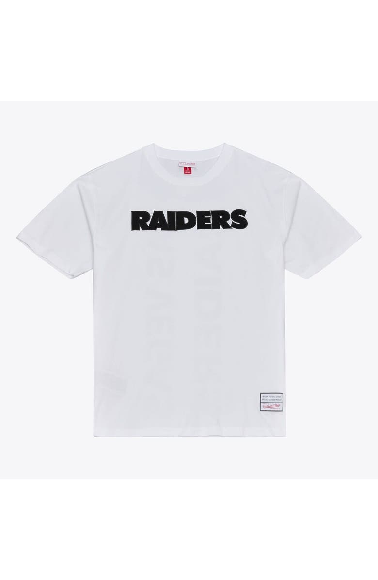 Mitchell & Ness Men's Mitchell & Ness White Las Vegas Raiders Monochrome T-Shirt, Main, color,