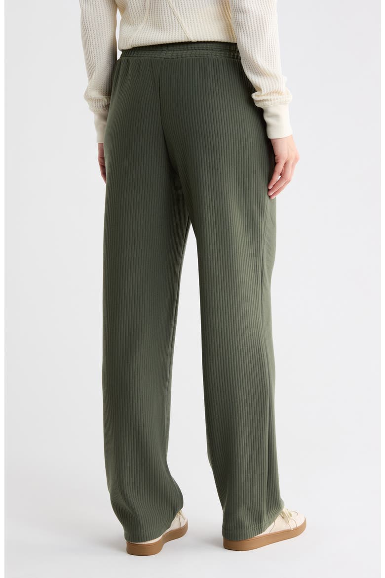 Ottoman Ribbed Pull-On Pants, Alternate, color, THYME