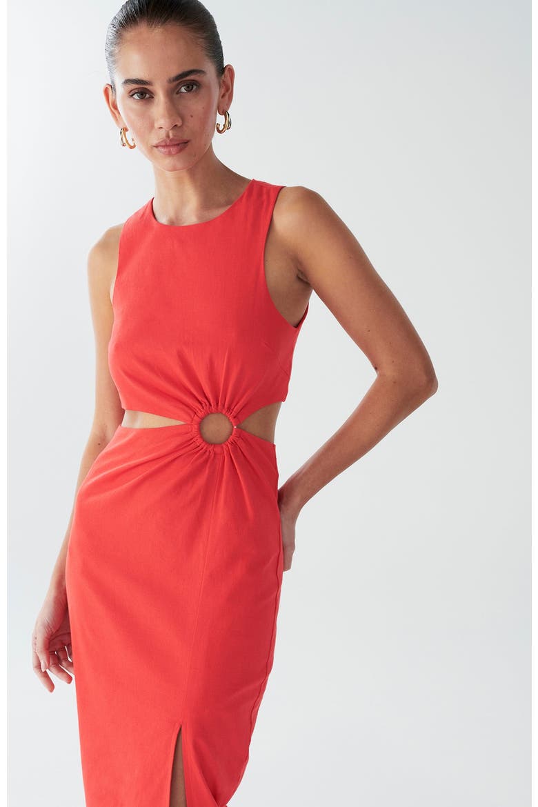 Marigot Dress, Alternate, color, Coral