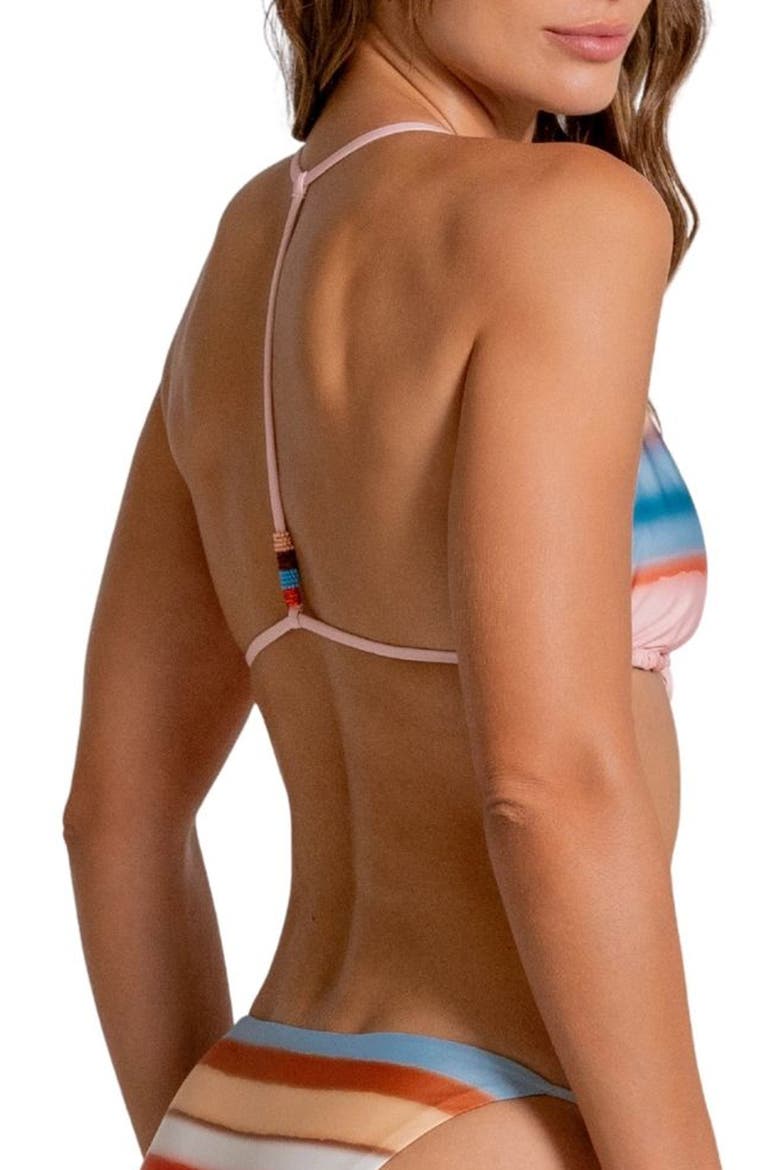 Triangle Bikini Top, Alternate, color, PINK MULTI